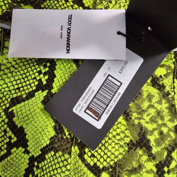 Teddy Vonranson Snakeskin Swim Shorts Trunks Green Men's Size 34 Msrp $345 - Picture 10 of 12